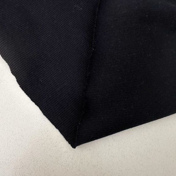 Siyah Kaşkorse (Ribana) Kumaş