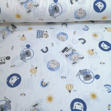 Yavru Köpek Woof  Müslin Bezi Mavi