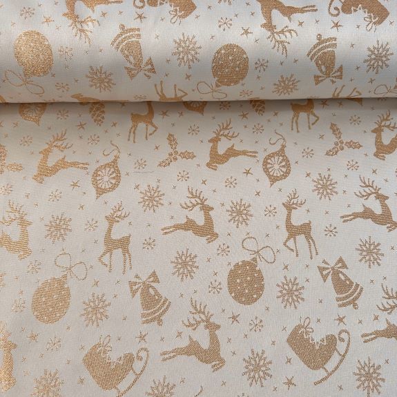 Ren Geyiği Masa Örtüsü Gold