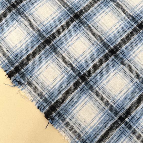 Mavi Beyaz Oduncu Kumaş