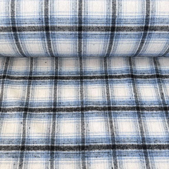 Mavi Beyaz Oduncu Kumaş