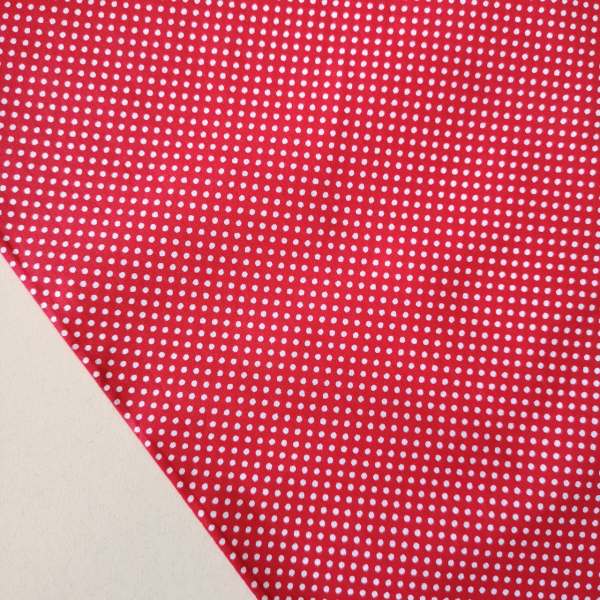 Puanlı Poplin Kumaşlar Kırmızı
