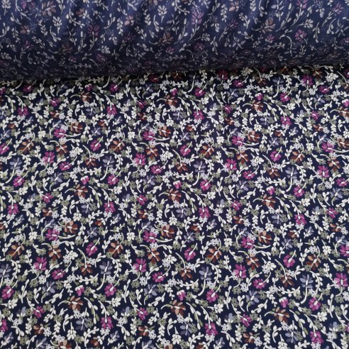 Çiçek Bahçesi Tek En Viskon Kumaş Pembe