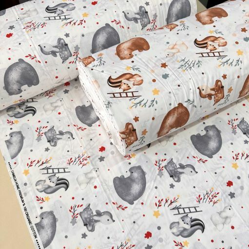 Neşeli Orman Poplin Kumaş