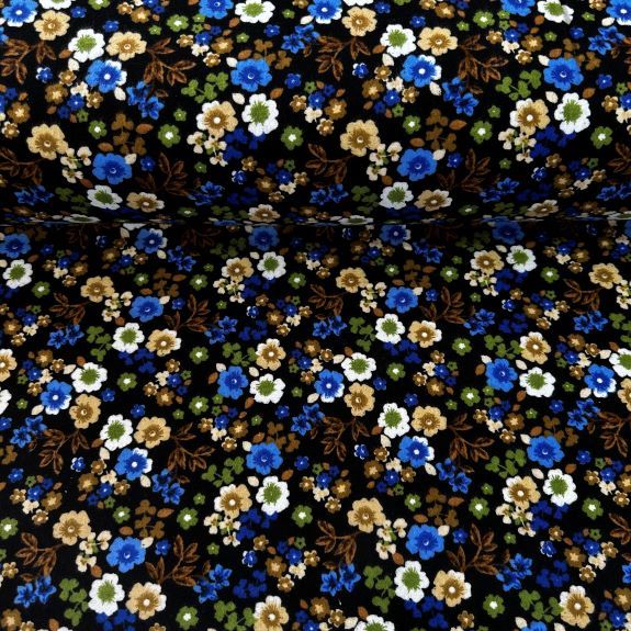 Karanfilli Divitin-Pazen Kumaş Mavi