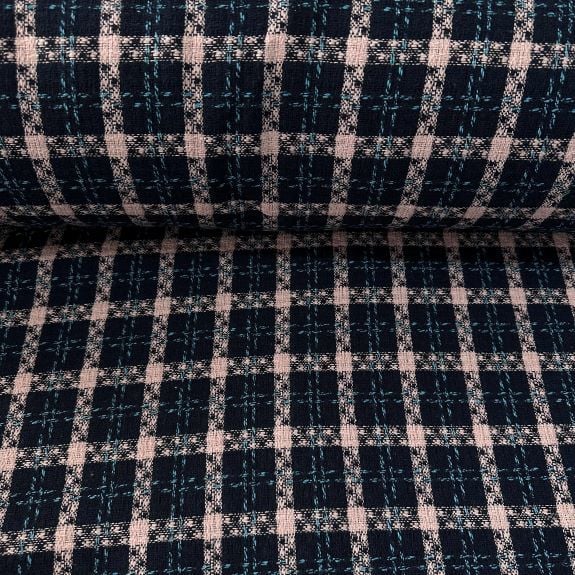 Lacivert Pudra Şanel Kumaş