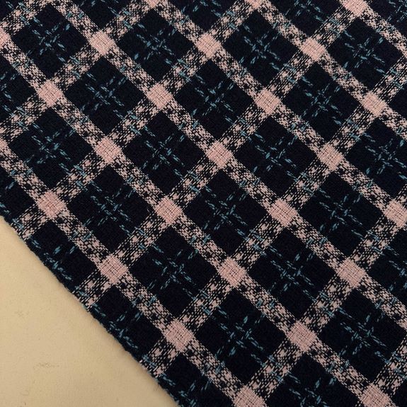 Lacivert Pudra Şanel Kumaş