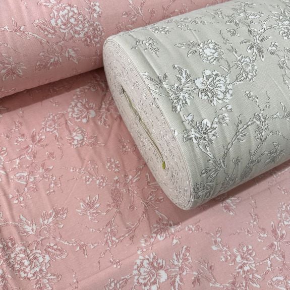 Pastel Çiçekli Pazen Kumaş