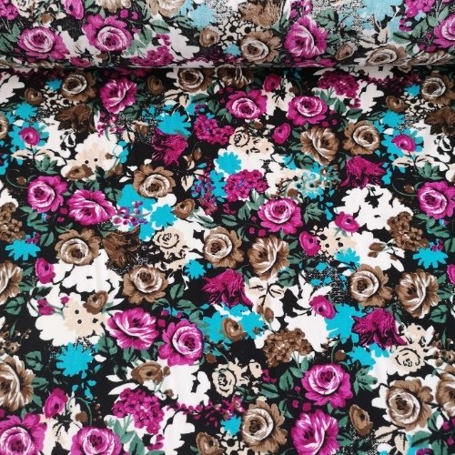 Güller Tek En Viskon Kumaş Pembe