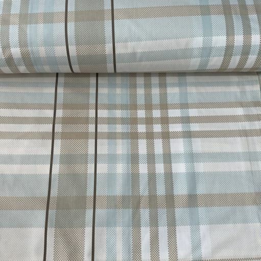 Mani Kareli Poplin Kumaş Mint