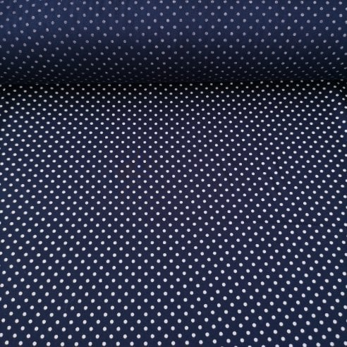 Puanlı Tek En Viskon Kumaş Lacivert