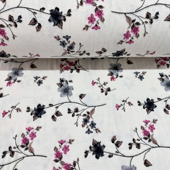 Sarmaşıklar Pazen Kumaş Gri