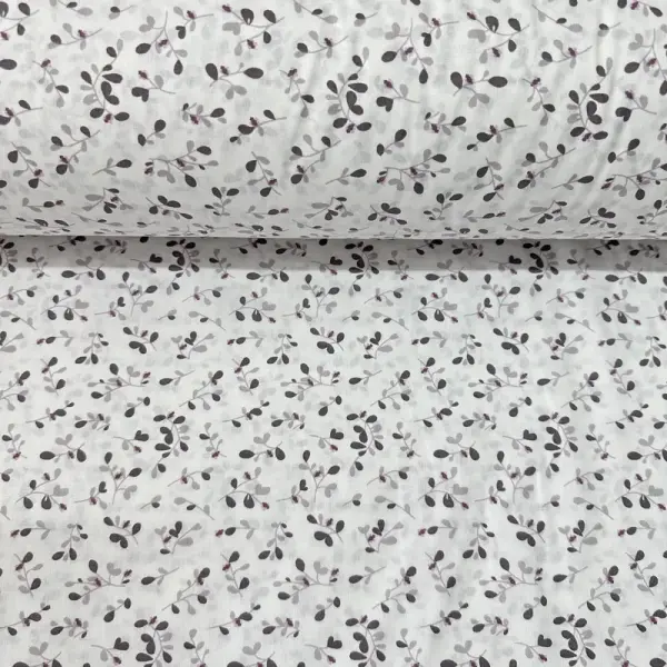 Noktalı Çiçekler Poplin Kumaş Lila