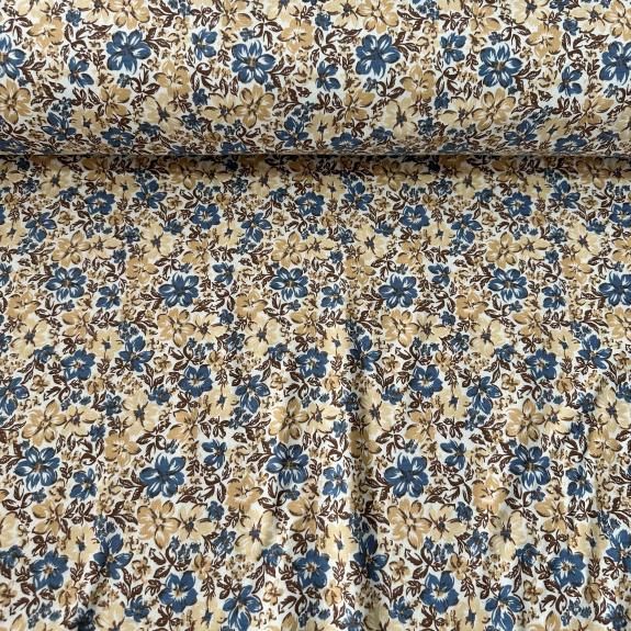 Mavi Çiçekler Süprem Penye