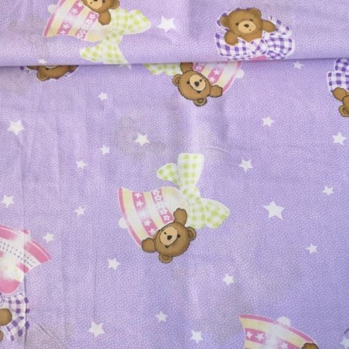 Çanlı Ayılar Poplin Kumaş