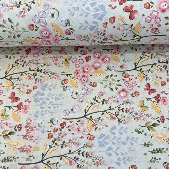 Bahar Neşesi Poplin Kumaş Mint