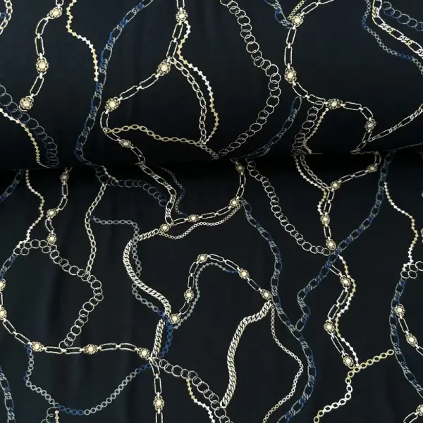 Lacivert Zincirler Penye