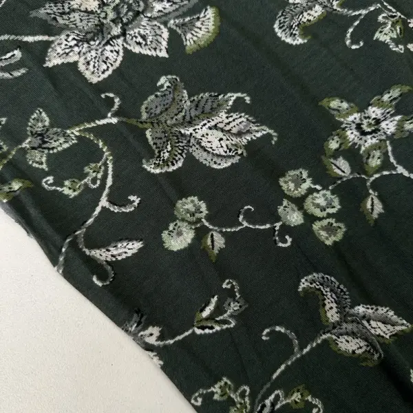 Yeşil Çiçekli Penye