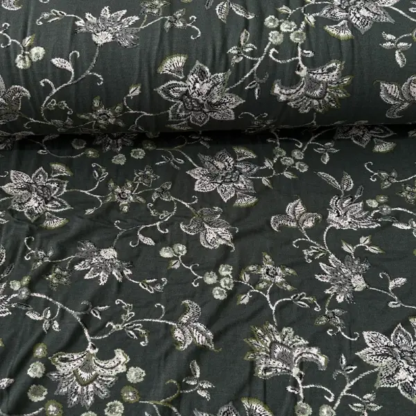 Yeşil Çiçekli Penye