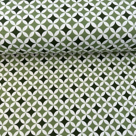 Yeşil Kombin Desen Duck Bezi 4