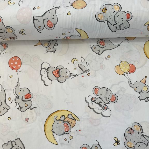 Uyuyan Filler Poplin Kumaş Beyaz