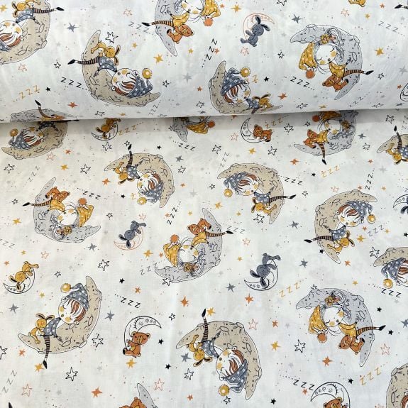 Uykucu Çocuklar Poplin Kumaş