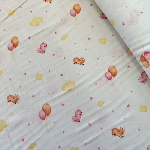 Minik Serçe Müslin Bezi Pembe