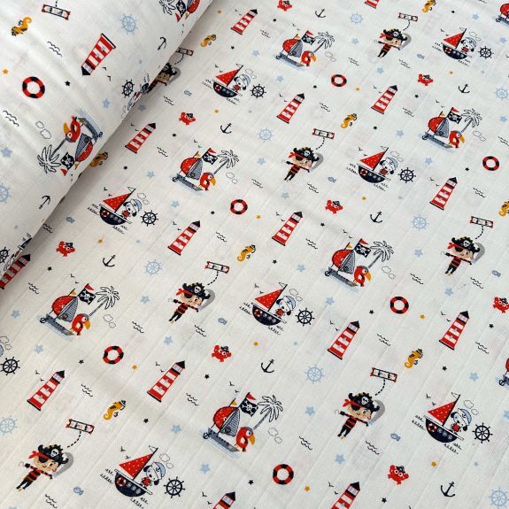 Korsanlar Müslin Bezi Kırmızı