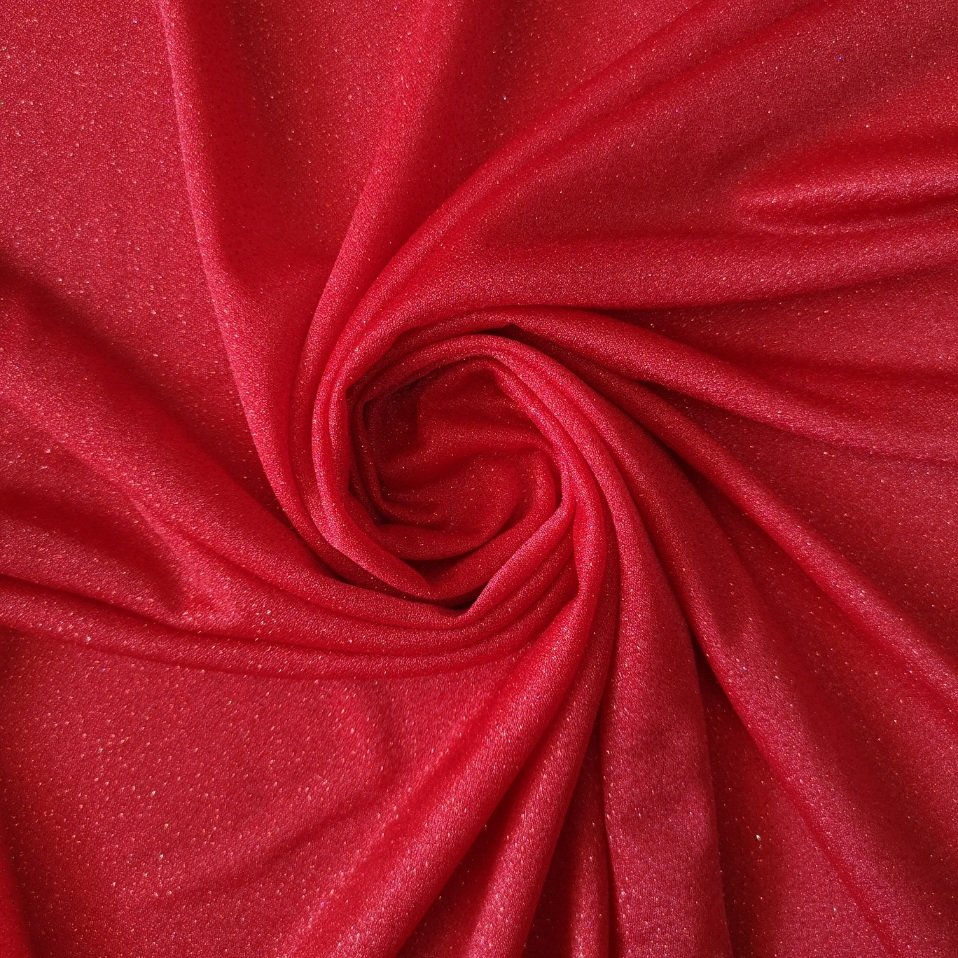Kırmızı Simli Tül (Alena)