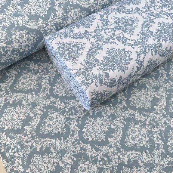 Mint Damask Desen poplin kumaş