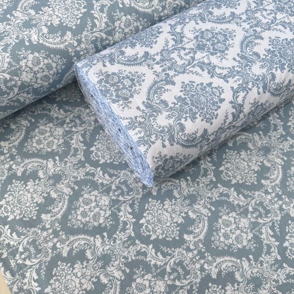 Mint Damask Desen poplin kumaş