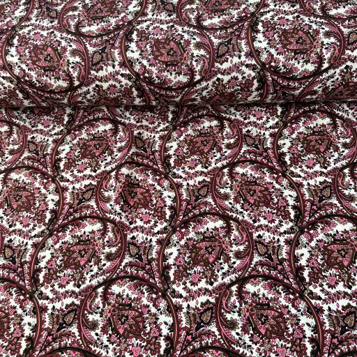 Renkli Sümbüller Viskon Kumaş Pembe