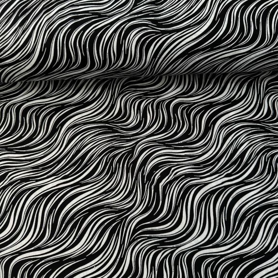 Fırça Desen Viskon Kumaş Beyaz