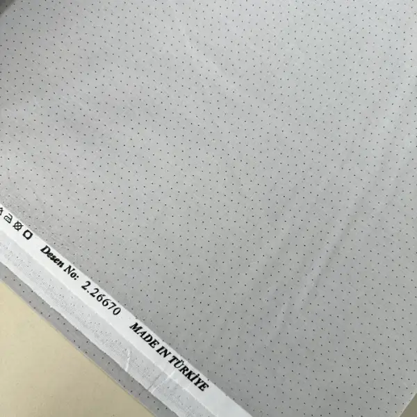Daldaki Güller Poplin Kumaş Gri-Noktalı