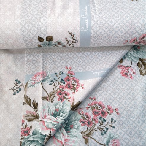 Mangala Ve Çiçekler Poplin Kumaş Mint