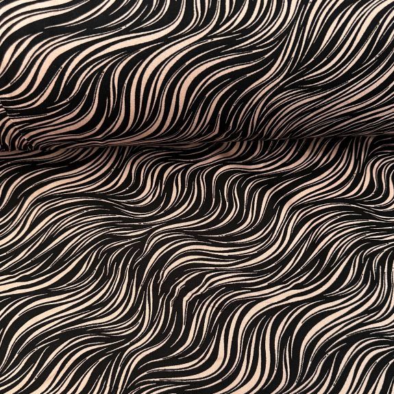 Fırça Desen Viskon Kumaş Pudra