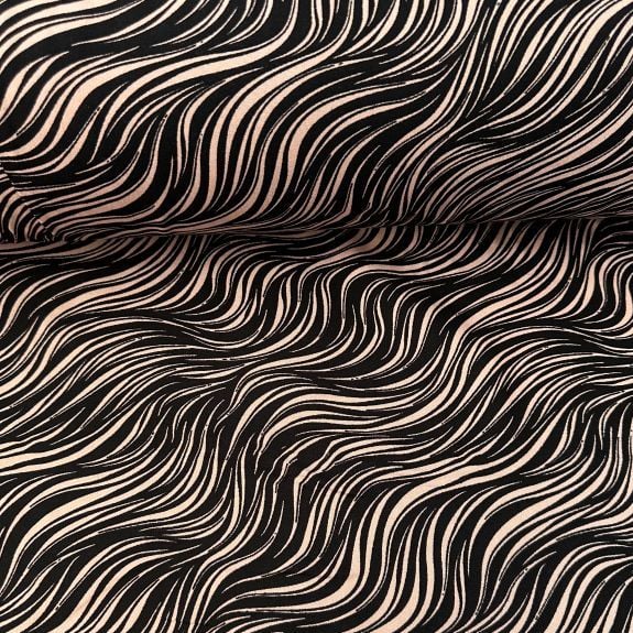 Fırça Desen Viskon Kumaş Pudra