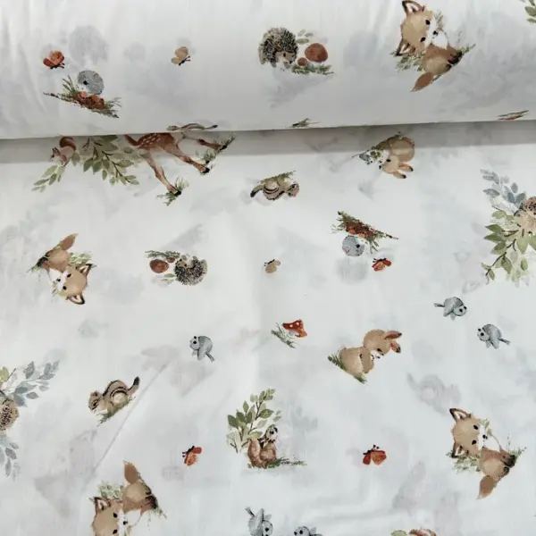 Minik Ceylan Ve Sincap Poplin Kumaş