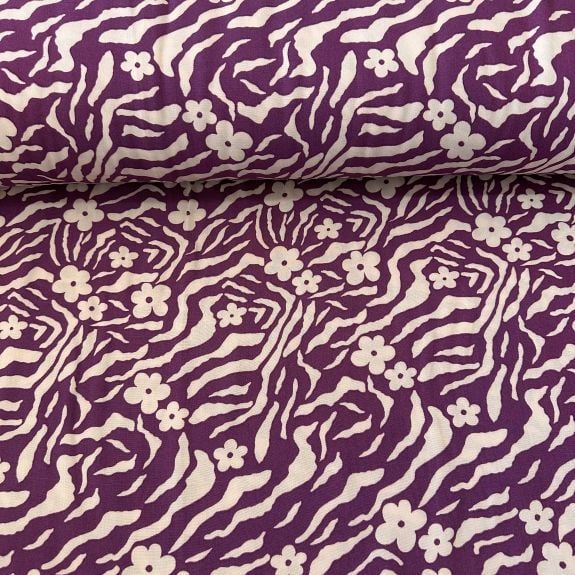 Moroc Viskon Kumaş Mor