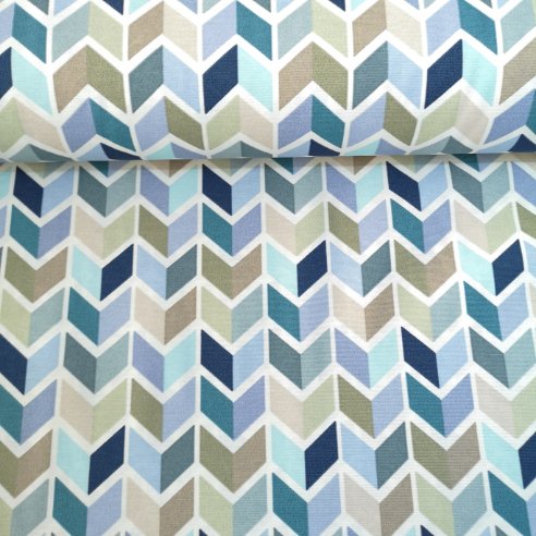 Renkli Oklar Duck Bezi Mavi