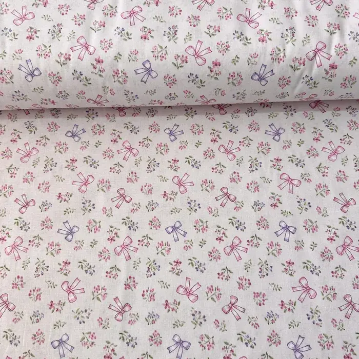 Fiyonklar Poplin Kumaş Pembe