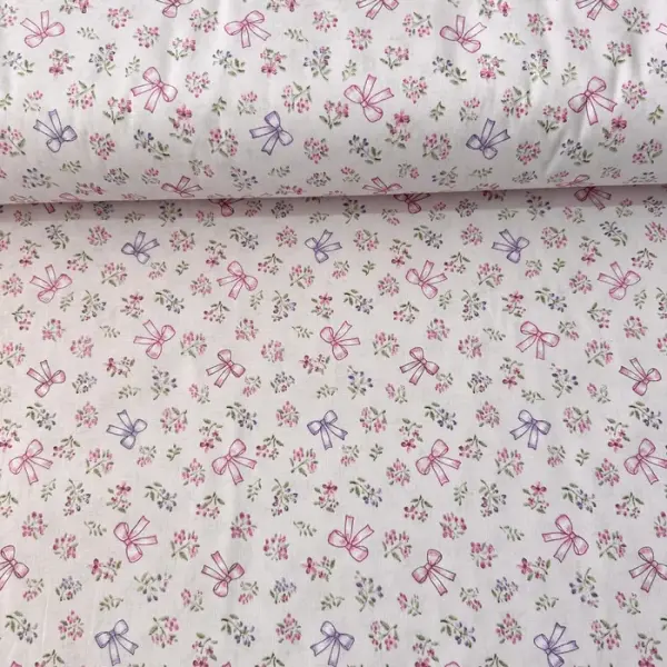 Fiyonklar Poplin Kumaş Pembe