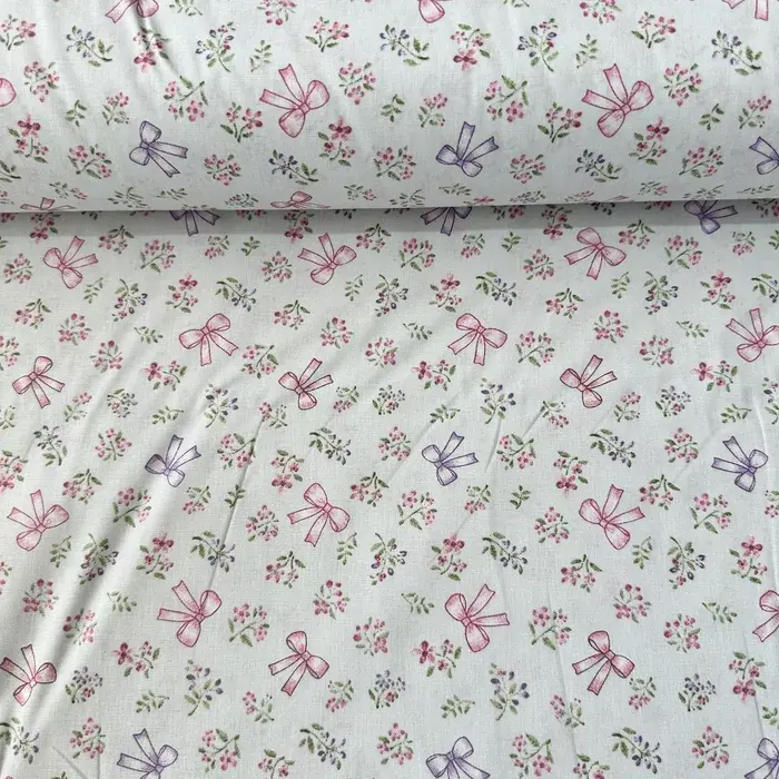 Fiyonklar Poplin Kumaş Mavi