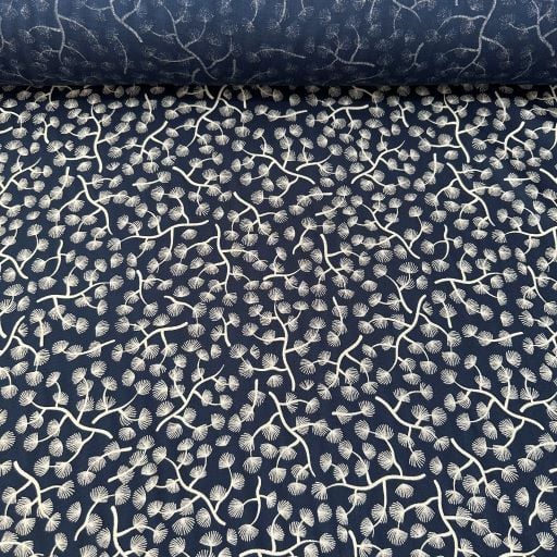 Dallar Tek En Viskon Kumaş Lacivert