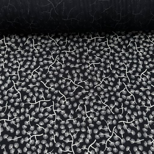 Dallar Tek En Viskon Kumaş Siyah