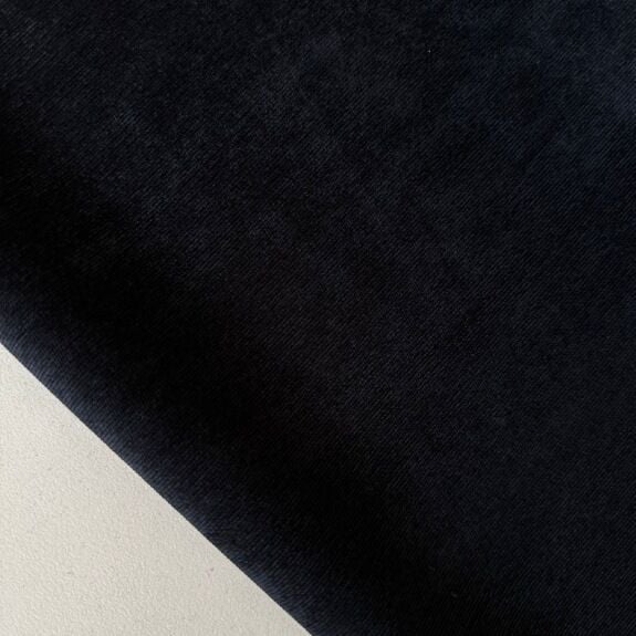 Siyah Fitilli Kadife Kumaş