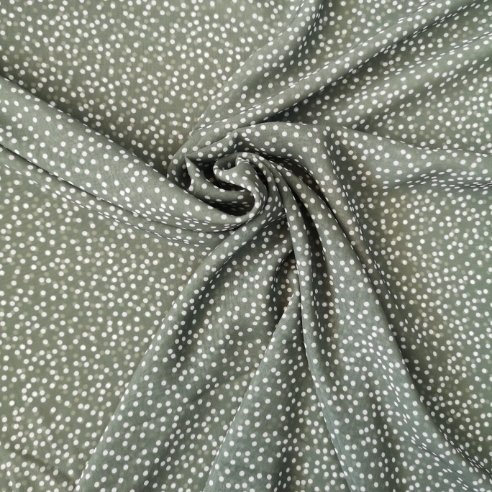 Puanlı Desenli Şifon Yeşil