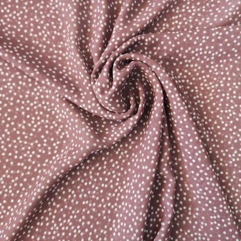 Puanlı Desenli Şifon Gül Kurusu