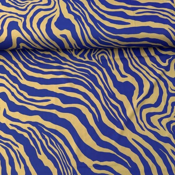 Zebra Desen Romance Kumaş Krem