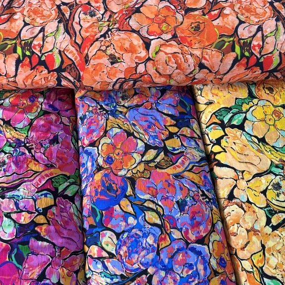 Flowers Mango Modal Kumaş